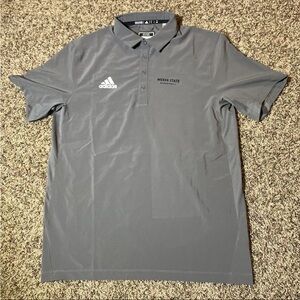 Weber State Wildcats Basketball Adidas Mens Polo M/M Size Gray Medium Shirt NCAA